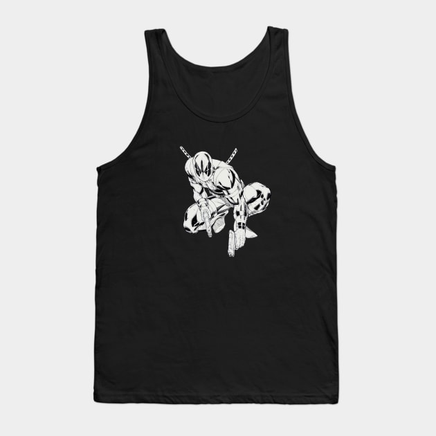 Rob Liefeld Black and White Tank Top by SkipBroTees